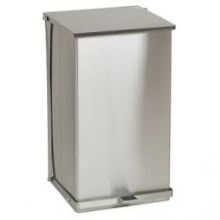 Detecto C-16 Stainless Steel Step-On Waste Can Receptacles