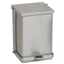 Detecto C-24 Stainless Steel Step-On Waste Can Receptacles