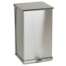 Detecto C-48 Stainless Steel Step-On Waste Can Receptacles