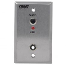 Nurse Call Patient Station, Crest Replacement for Executone, 1/4" Receptacle, 1-Gang