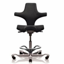 Ergo Chair with Foot Ring for Sonography, Black