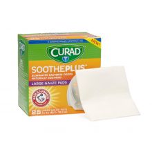 CURAD SoothePlus 4" x 4" Gauze Pad, 25/Box