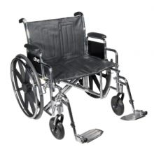 Sentra EC Bariatric Wheelchairs, 20" Seat, Detachable Full-Length Arms, Swing-Away Footrests