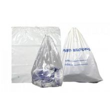 1.5 Mil Drawstring Patient Belongings Bag, White with Nature Design, 20" x 22"