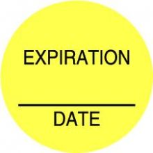 Fluorescent Chartreuse Expiration Date Label