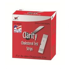 Clarity Total Cholesterol Test Strips CLIA Waived 25/Bx