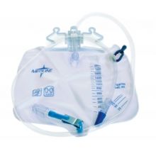 Drainage Bag, 2, 000 mL, Anti-Reflux Tower with Metal Clamp