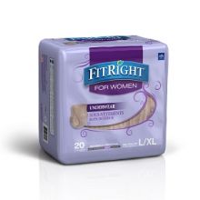 FitRight Ultra Incontinence Underwear for Women, Size L / XL, For Waist Size 40"-56"