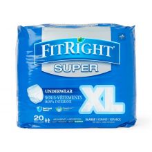 FitRight Super Protective Underwear, Size XL, for Waist Size 56"-68", FIT33600AZ