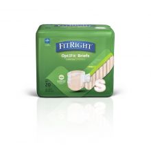 FitRight Extra Cloth-Like Adult Incontinence Briefs, Size S, for Waist Size 20"-32"