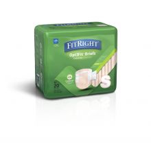 FitRight Extra Cloth-Like Adult Incontinence Briefs, Size S, for Waist Size 20"-32", FITEXTRASMZ