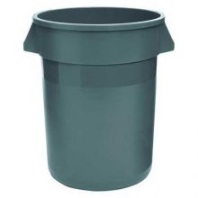 20 gal. LLDPE Round Trash Can, Gray