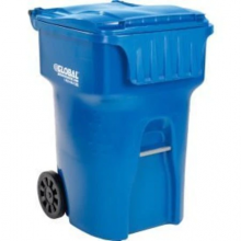 GEC™ Mobile Trash Container, 95 Gallon Blue