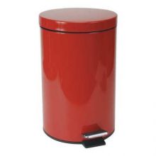 3-1/2 gal. Steel Round Step Can, Red