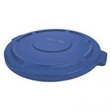 Brute Trash Can Top, Flat, Snap-On Closure, Blue G3963298
