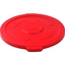 Plastic Trash Can Lid - 55 Gallon Red
