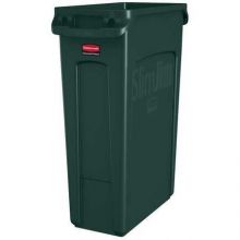 23 gal. High Quality Resin Blend Rectangular Trash Can, Green