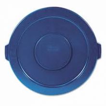 Round Flat Top Lid, for 32gal Round BRUTE Containers, 22.25" dia, Blue