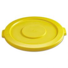 Round Flat Top Lid for 32gal Round BRUTE Container, 22.25" dia, Yellow