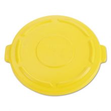 Vented Round BRUTE Flat Top Lid, 24.5w x 1.5h, Yellow