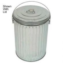 Witt Industries Outdoor Galvanized Steel Corrosion Resistant Trash Can, 10 Gallon, Silver