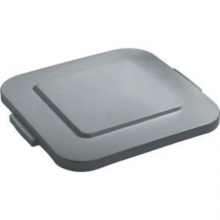 Flat Lid For 40 Gallon Square Rubbermaid Brute Waste Receptacles - Gray