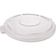 Rubbermaid® Flat Lid For 20 Gallon Brute Round Trash Container, White - 2619-60