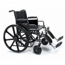 Traveler HD Wheelchair, 24" x 18", Detachable Full Arm, Swing-Away Footrest