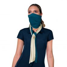 Annette N103 Scarf Face Mask-One Size Fits Most-Green/Cream