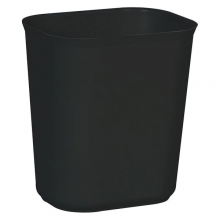 3-1/2 gal. Thermoset Polyester Rectangular Trash Can, Black
