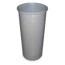 11 gal. Plastic Round Trash Can, Gray