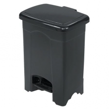 4 gal. Plastic Rectangular Wastebasket, Black