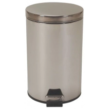 3-1/2 gal. Stainless Steel Round Step Can, Silver