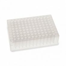 U-Bottom Deep Well Clear Polypropylene Plate with 96 Round Wells, Sterile, 1.1 mL