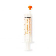 GravityPro Oral / Enteral Syringe with Standard Connector, Non-ENFit, Sterile, Orange, 20 mL