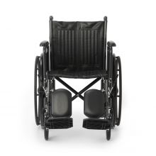 18" Wide K1 Basic Vinyl Wheelchair with Full-Length Arms and Elevating Leg Rests