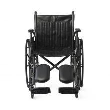 18" Wide K1 Basic Vinyl Wheelchair with Swing-Back Desk-Length Arms and Elevating Leg Rests
