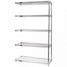 18" x 60" Stainless Steel Add-On Kit with 5 Shelves and a 54" Post