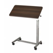 H-Base Overbed Table with 30" x 15" Walnut Tilt Top