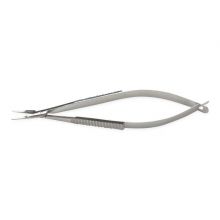 Long Micro Needle Holder, Round Handle, Curved, 10 mm x 0.5 mm, 5.125" (13 cm)