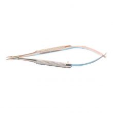 Curved Cohan Needle Holder With Round Handles, No Lock, 8mm, 4"