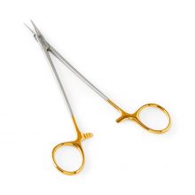 Rochester Needle Holder Overall Length 7 1/8" (18.1cm) Light and Fine Straight Jaws, Tungsten Carbide Inserts, 3600 Teeth Per Square In.