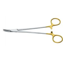 Heaney Micro Needle Holder, Curved, Tungsten Carbide Inserts, 16"