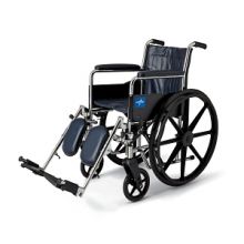 Excel Wheelchair, Permanent Arms, Elevating Leg Rests, Navy, 16"