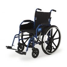 Hybrid 2 Transport Wheelchair with Removable Desk-Length Arms and Swing-Away Footrests, 300 lb. Weight Capacity, 18" Width