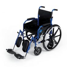 Hybrid 2 Transport Wheelchair with Removable Desk-Length Arms and Swing-Away Elevating Footrests, 300 lb. Weight Capacity, 18" Width