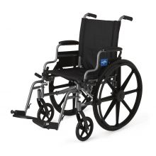 K4 Basic Lightweight Wheelchair with Removable Swing-Back Desk-Length Arms and Swing-Away Footrests, 300 lb. Weight Capacity, 18" Width
