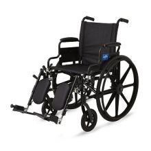 K4 Lightweight Wheelchair with Swing-Back Desk-Length Arms and Detachable Swing-Away Elevating Leg Rests, 300 lb. Weight Capacity, 18" Width