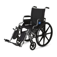 K4 Basic Lightweight Wheelchair with Swing-Back Desk-Length Arms and Elevating Leg Rests, 300 lb. Capacity, 18" Width