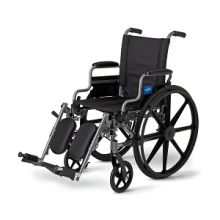K4 Basic Lightweight Wheelchair with Desk-Length Arms and Elevating Leg Rests, 300 lb. Weight Capacity, 16" Width